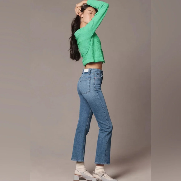 NWT RE/DONE 70s Crop High-Rise Bootcut Jeans 25 - Picture 4 of 13